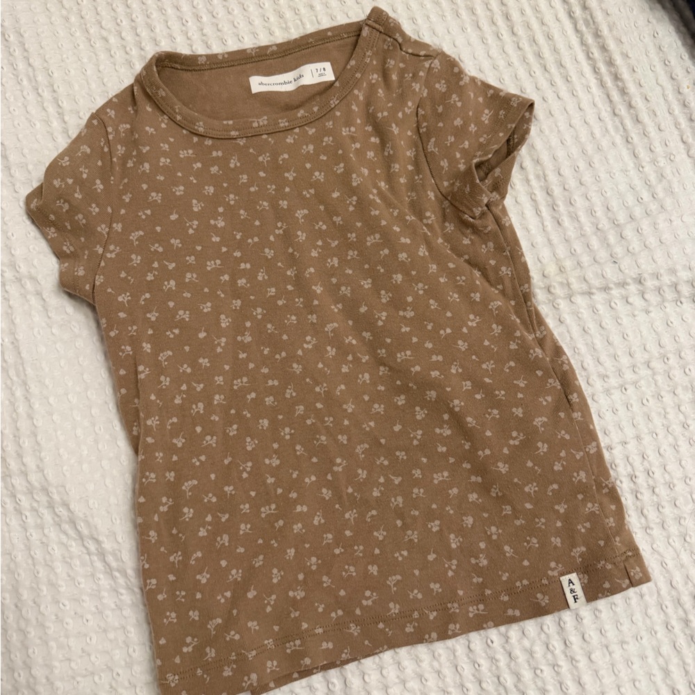 Abercrombie Kids Tan Floral Top
